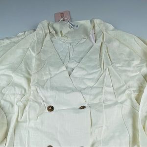LINEN LOOK BELTED LONGLINE SHIRT
WHITE
